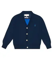[The Animals Observatory] The Animals Observatory Raccoon Logo cotton cardigan Y 4 blue