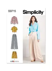 Simplicity Sewing Pattern R11708 Pants Shorts Shirts Misses Size 18-26