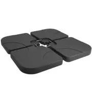 CorLiving Dark Gray Plastic 4 Piece Fillable Patio Umbrella Base Weights