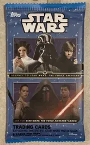 NEW 2015 Topps Journey To Star Wars: The force Awakens 6 Card Pack Unopened