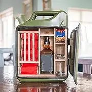 Christmas Can Bar,Darkduke Mini Bar Cabinet My Cave My Rules Can Bar Set, Travel Bar Bag, Cabinet Gas Can Bar, for Husband for Dad, Custom Original 2022 A Man (Blue),Green