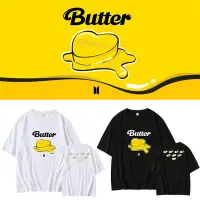 在飛比找蝦皮購物優惠-防彈少年團BTS專輯butter周邊同款應援棉質半袖打歌衣服