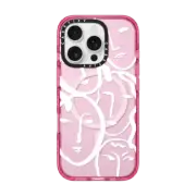 iPhone 16 Pro Impact Case MagSafe Compatible Liney Ladies White I