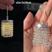 LED Lamp 1/6 1/12 Scale Dollhouse Miniatures Crystal Ceiling Light Accessories