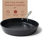 Alva Maestro 11" Professional Ceramic Nonstick Frying Pan - 10-Year Warranty - Zero PFAS/PFOA/PTFE - Superior Heat Distribution - All Stovetop & Oven Safe - Easy-Clean Recyled Aluminum