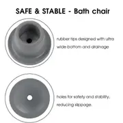 8Pcs Replacement Feet for Shower Chair Bath Seat Rubber Tips Non Slip Shower Bench and Tub Transfer Suction Cup Feet Gray