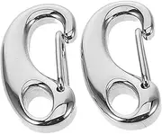 EXAOMBLE Double Lobster Claw Clasp Connectors Spring-snap Hooks Heavy Duty Key Chain Accessories for DIY Projects
