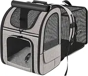 Cat Backpack - Small Dog Backpack Carrier - Breathable Foldable Pet Bag for Outdoor Travel Motorcycle Camping Hiking