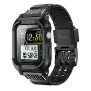 For Apple Watch 7/6/5/4/se (44/45mm) Vertex Series Rugged Protective Bumper Case with Replacement Watch Straps / Bands