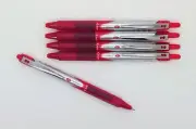 Red Pens Pilot V Ball 07 RT Retractable Rollerball 0.5mm Tip