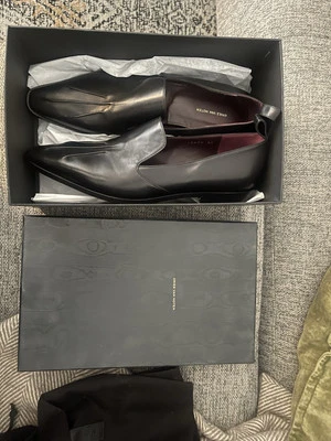 DRIES VAN NOTEN Beige Calf Hair Pointed Toe Loafers Flats 40