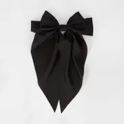 Black Barrette Large Bow Hair Clip