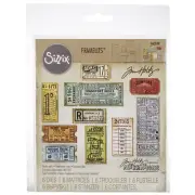 Sizzix Framelits Tim Holtz Ticket Booth 662698 Set of 6 dies Mixed Media Journal