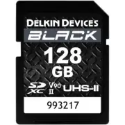 New Delkin Devices 128GB BLACK UHS-II SDXC Memory Card, USA Dealer #29774