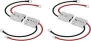 Binxind 4X Anderson Connector 50A Kit Anderson Plug 8 Guage 30cm Battery Cables Waterproof Quick Connectors for Lifepo4