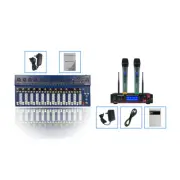 14-Channel DJ USB Bluetooth Mixer Audio Mixing Console System 2CH UHF Microphone