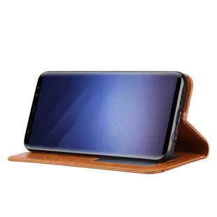 Samsung Galaxy A7 A8 A8+ A9 2018 A6+ 皮革保護套前插卡相片隱藏磁扣手機套皮套