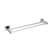 Bathroom 600mm Wall Double Towel Rack Rail Ring Stainless Steel Holder Bar Chrome
