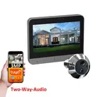 MINI Two Way Audio 3MP Tuya Smart Wifi Digital Door Eye Peephole Viewer No Red N