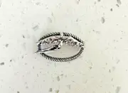 DAVID YURMAN STERLING SILVER ANGEL OVAL CABLE BROOCH PIN