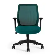 Ergonomic Fabric Swivel Task Chair Teal UN60410