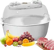 4 in 1 Defrosting Basket, Food Thawing Basket with LED Digital Display, 2 Gear Timing/Dual Fans/Quick Thawing, Detachable Kitchen Defrosting Basket, for Meat/Fish/Chicken