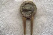 New Nokia Brass Golf Divot Tool /Money Clip Sealed in Plastic