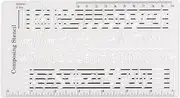 HXBER Composer Template Sheet Music Drawing Sheet Ruler Dual Scales Curve Ruler PP Transparent Silk Screen Printing Music Symbol Manuscript Tool Ruler for Composers and Music Enthusiasts