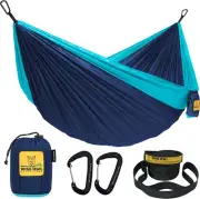 Camping Hammock - Camping Essentials, Portable Hammock W/Tree Straps, Single or