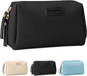 Small Makeup Bag for Women Cosmetic Bag with Zipper Travel Makeup Bag of Soft PU Leather Cute Make Up Pouch