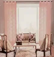 2 Pc Country Rose Blush Window Curtain 36” x 84” Panel Set | Cora-Light Clay