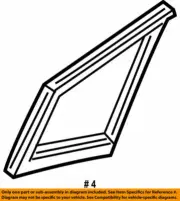 68215-47010 Toyota Weatherstrip, front door fix window, rh 6821547010, New Genui (for: Toyota)