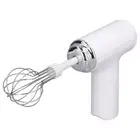 (White)Electric Cordless Hand Mixer Handheld Egg Whisk CR