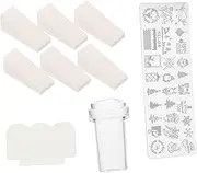 Minkissy Manicure Kit Texture Manicure Set Nail Charms Nail Art Stamping Plates
