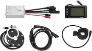 Electric Bike Motor Controller Kit 15A Speed Controller 36V 48V GD01 Panel Waterproof DIY Electric Conversion Kit with 1 to 2 Cable for 250W 350W Motors
