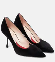 [Roger Vivier] Roger Vivier I Love Vivier suede pumps AU 4 black