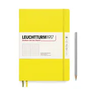 Composition Hardcover Dotted Notebook, 219 Numbered Page (Lemon) - B5