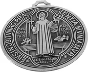 Cabilock Benedict Medal Pendant Religious Home Decor Cross Decoration Benedict Medal for Men Wall Hanging Decor Religious Amulet