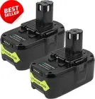 2 Pack 5.0Ah 18V Replacement Battery for Ryobi One+ Tool Lithium P102 P103 P105