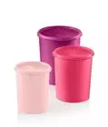 Brand New Tupperware Heritage 3 Vintage Canister Set Pink