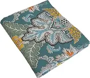 Teal King Flat Sheets Only Paisley Printed Breathable Pure Cotton Flat Bed Sheets Machine Washable Bedding Sheet Ultra Soft