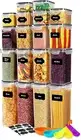 18 Pack Airtight Food Storage Containers with Lids, BPA Free Clear Pantry Storag