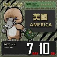 在飛比找momo購物網優惠-【鴨嘴獸 旅遊網卡】Travel Sim 美加7天10GB 