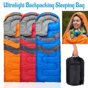 3-4 SEASON SINGLE SLEEPING BAGS CAMPING RECTANGULAR ENVELOPE ZIP UP KIDS ADULT