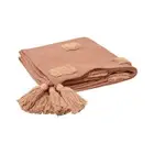 J Elliot Home Quinn 100% Cotton Textured Throw 130 x 160 cm Clay Pink & Soft
