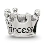 Silver Reflections Kids Princess Crown Bead QRS2395