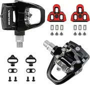 VENZO Compatible with Shimano SPD-SL & Shimano SPD System for Indoor Fitness Exercise Bike Bicycle Pedals & Cleats with 9/16" Heavy Duty Spindles Sealed Bearing