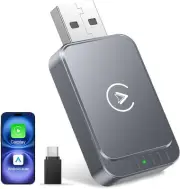 Wireless Carplay Adapter & Android Auto 2-in-1 Fast & Grey