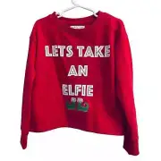 C&C California Kids "Let's Take and Elfie" Sweatshirt Size XS (4/5)