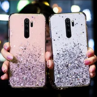 適用于小米Redmi Note 8 Pro bling case手機殼閃粉drop glue滴膠case cover紅米note8保護套紅米8